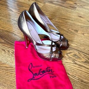 Christian Louboutin Metallic Bronze Heels